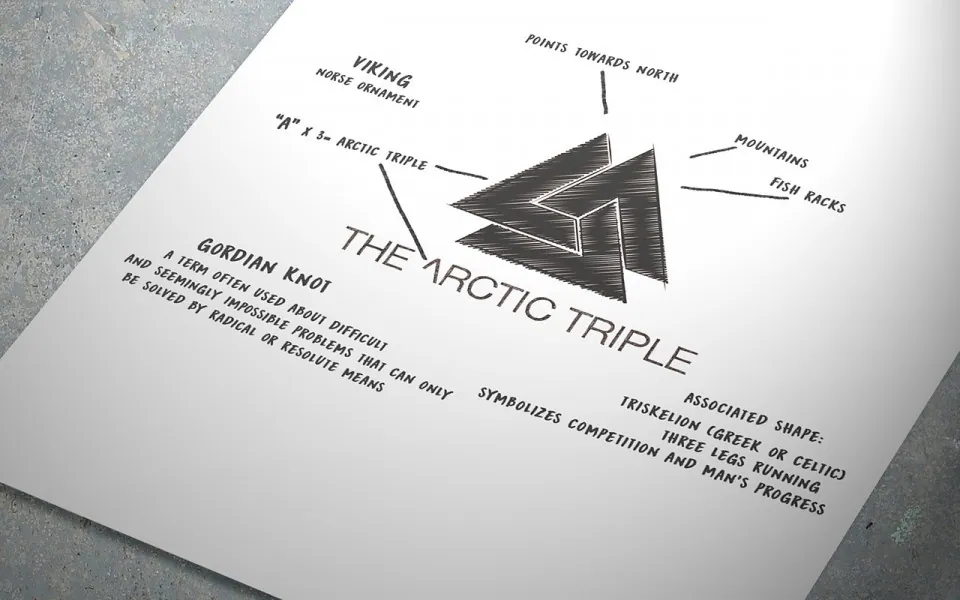 Drawing showing what the logo symbolises